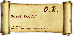 Oczel Regő névjegykártya